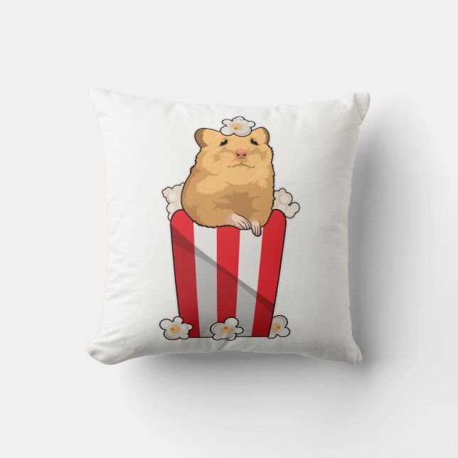 Hamster med Popcorn Kudde (Framsida)