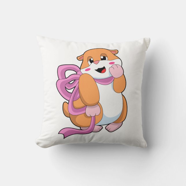 Hamster med Ribbon Kudde (Framsida)