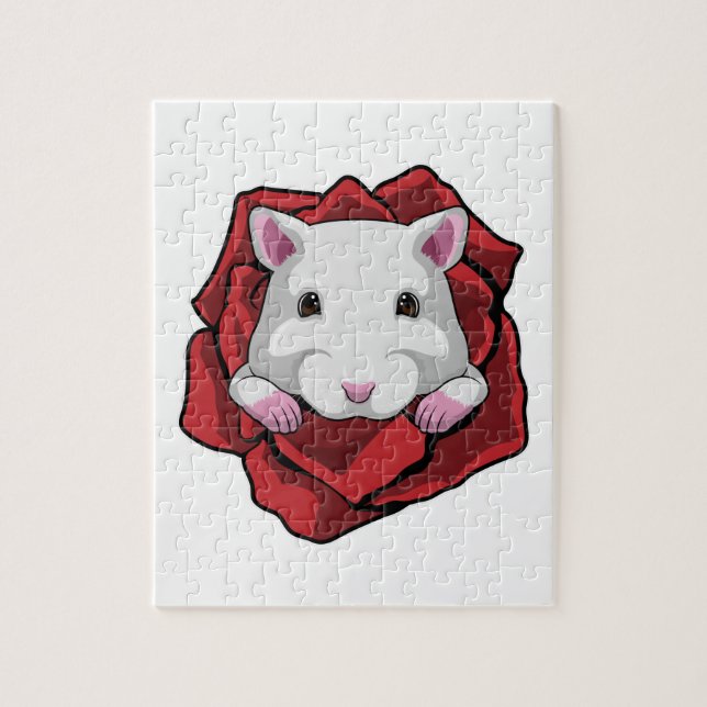Hamster med Ro Pussel (Vertikal)