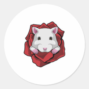 Hamster med Ro Runt Klistermärke