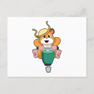 Hamster med slägga vykort