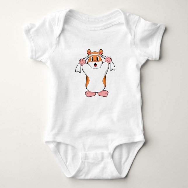 Hamster med Towel T Shirt (Framsida)
