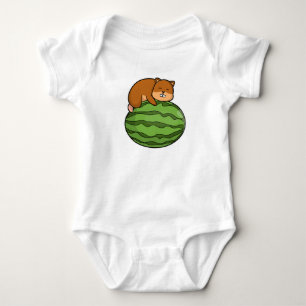 Hamster med vattenmelon t shirt
