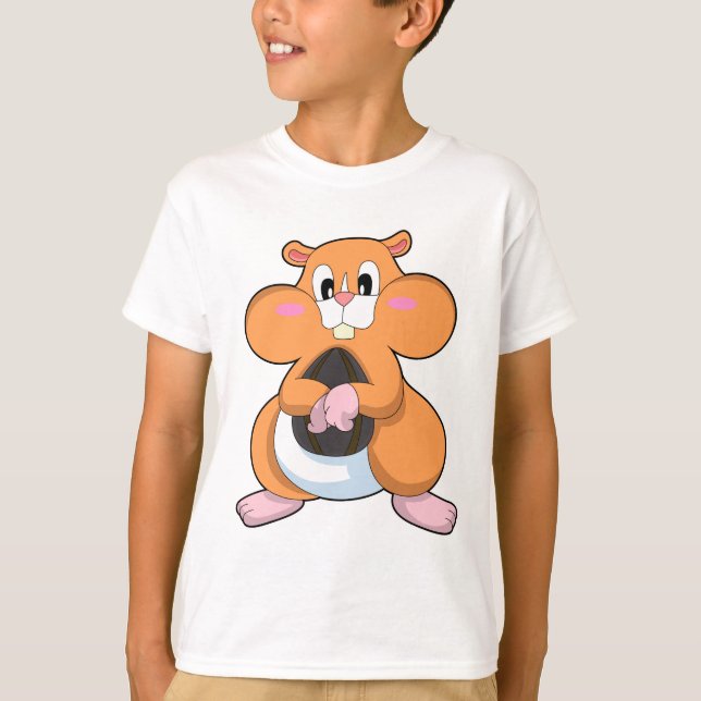 Hamster med Walnut T Shirt (Framsida)