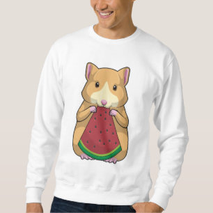 Hamster med Watermelon Lång Ärmad Tröja
