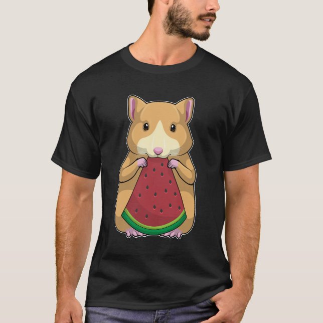 Hamster med Watermelon T Shirt (Framsida)