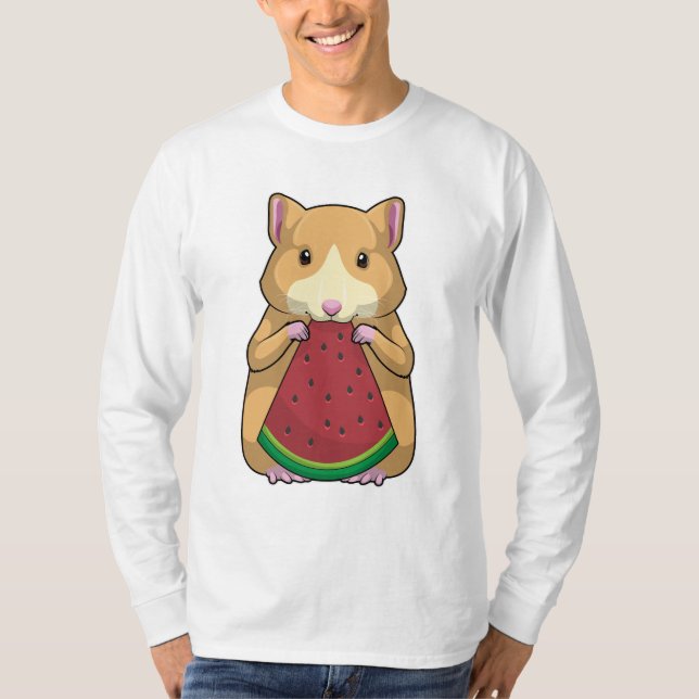 Hamster med Watermelon T Shirt (Framsida)