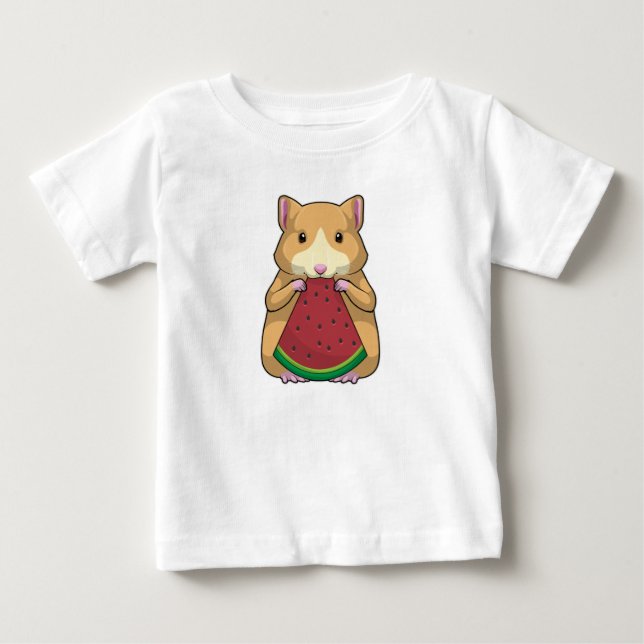 Hamster med Watermelon T Shirt (Framsida)