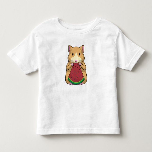Hamster med Watermelon T Shirt (Framsida)