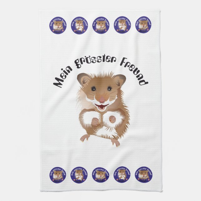 Hamster, mein grösster Freund Geschirrtuch Kökshandduk (Vertikal)
