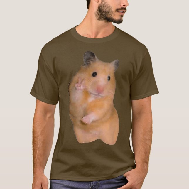 Hamster-minne med Fredstecken T Shirt (Framsida)