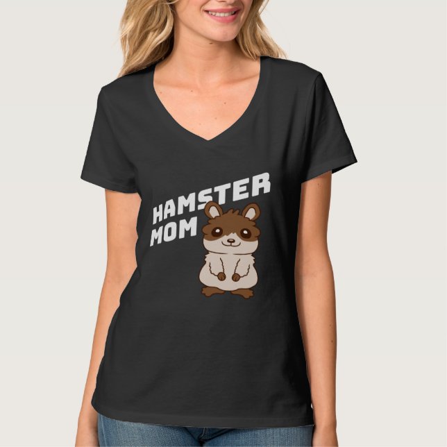 Hamster Mom Cute Little Pet Owner Girl Mother Momm T Shirt (Framsida)