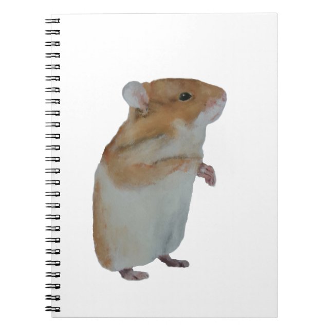 Hamster Notebook in White Anteckningsbok (Framsidan)