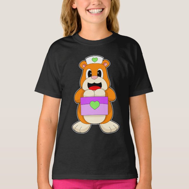 Hamster Nurse Box T Shirt (Framsida)