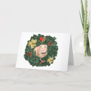 Hamster- och julkran helgkort