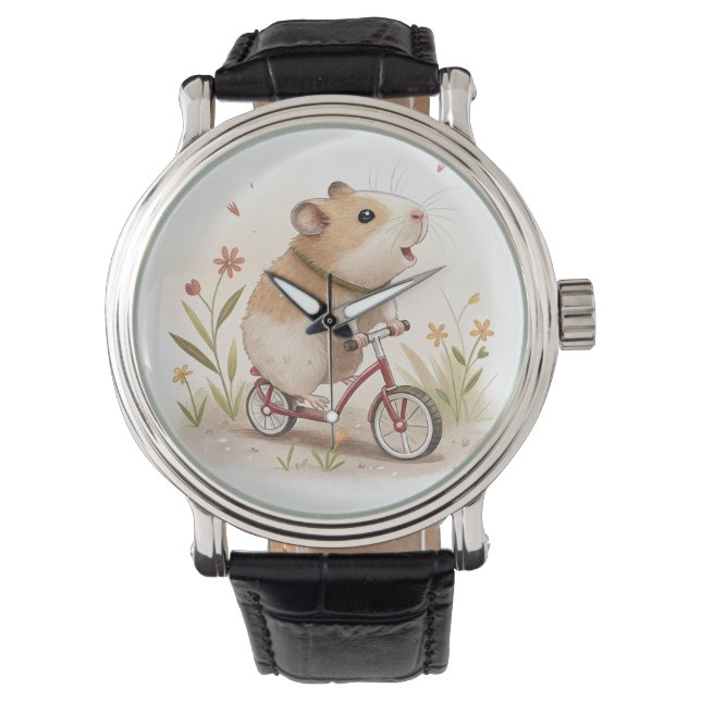Hamster On Bike Armbandsur (Framsida)