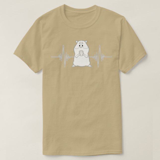 Hamster Owner Gift Kärlek Heartslag Hamster T Shirt (Design framsida)