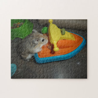 Hamster på enskida pussel