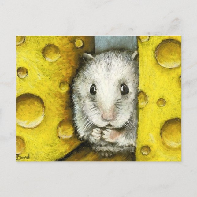 Hamster på ett vykort för ost av Tanya Bond (Framsida)
