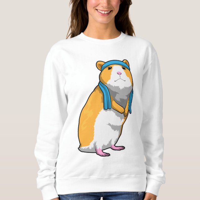 Hamster på Fitness med Towel T Shirt (Framsida)