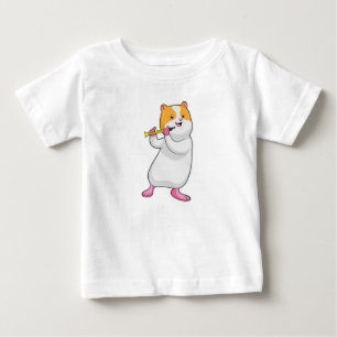 Hamster på Music med Flute T Shirt