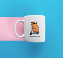 hamster på scooter kaffemugg