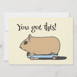 Hamster på Skateboard Encouragement Kort