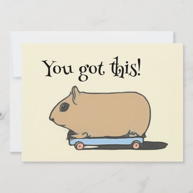 Hamster på Skateboard Encouragement Kort (Framsida)