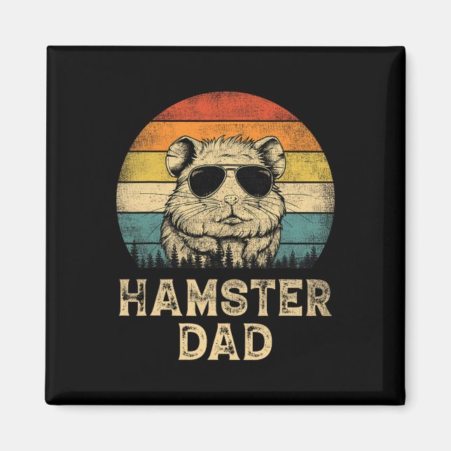 Hamster Pappa Hamster Älskare Pappa Fars Dag  Magnet (Framsidan)