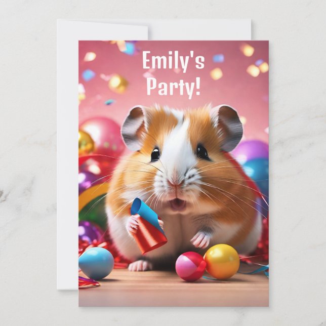 Hamster Party-inbjudan Inbjudningar (Framsida)