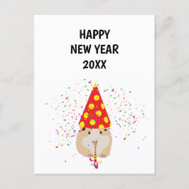 Hamster Partying - Animals Helgdag New Years Card Helg Vykort