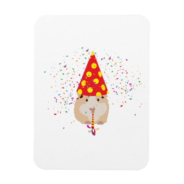 Hamster Partying - Djur med Party Magnet (Vertikal)