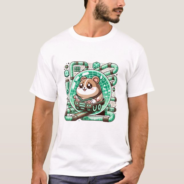 Hamster Pilots a Futuristiska T Shirt (Framsida)