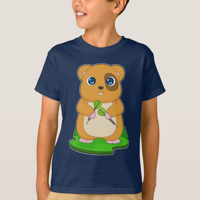Hamster Piltkast Pil T Shirt (Framsida)