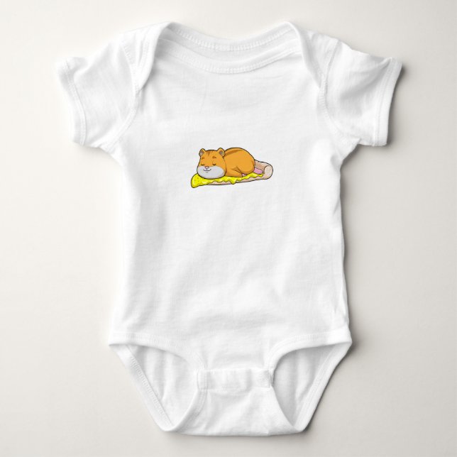 Hamster & Pizza med Cheese T Shirt (Framsida)