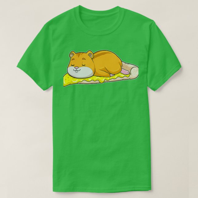 Hamster Pizza med Cheese T Shirt (Design framsida)