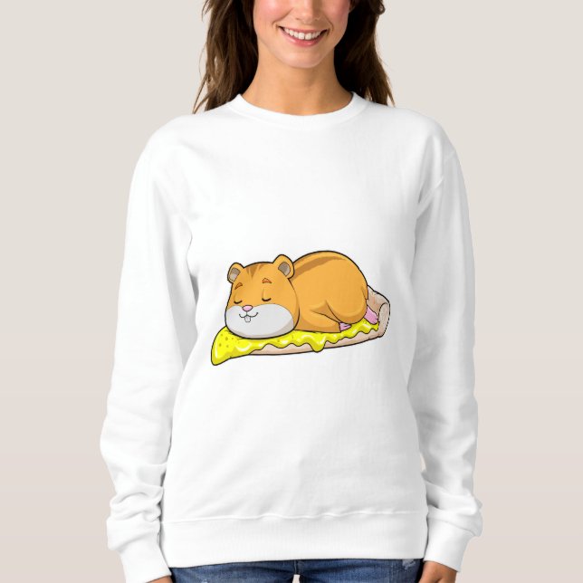 Hamster & Pizza med Cheese T Shirt (Framsida)