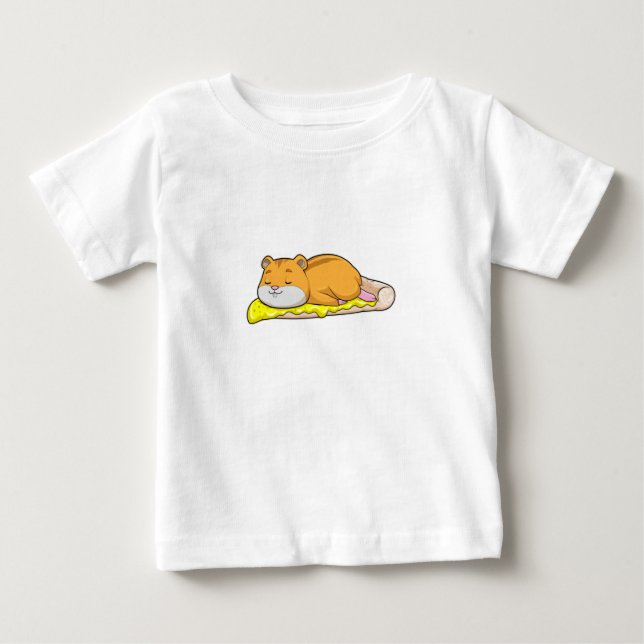 Hamster & Pizza med Cheese T Shirt (Framsida)