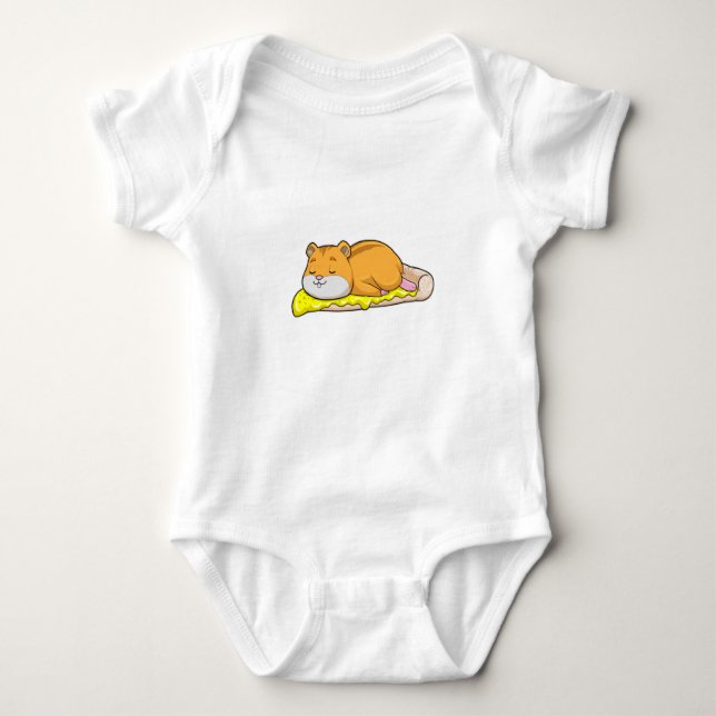 Hamster & Pizza med Cheese T Shirt (Framsida)