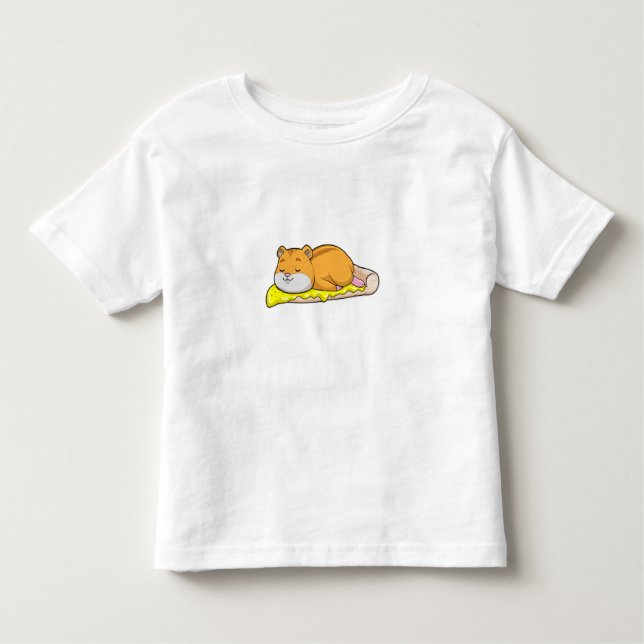 Hamster & Pizza med Cheese T Shirt (Framsida)