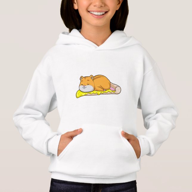 Hamster & Pizza med Ost T Shirt (Framsida)