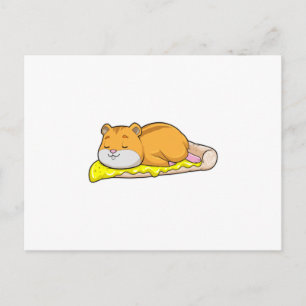 Hamster & Pizza med Ost Vykort