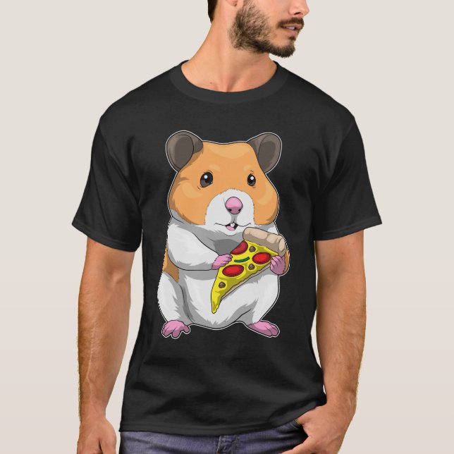 Hamster Pizza T Shirt (Framsida)