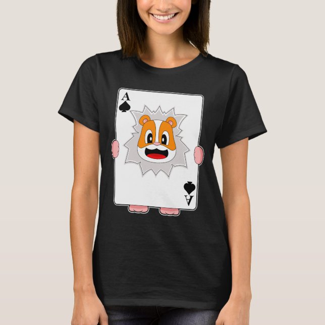 Hamster Poker-kort T Shirt (Framsida)