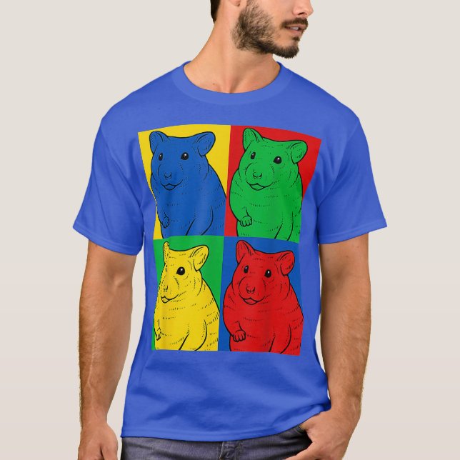 Hamster Pop Art - Retro Rodent Tee (Framsida)