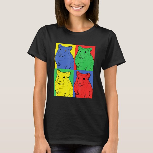 Hamster Pop Art - Retro Rodent Tee (Framsida)