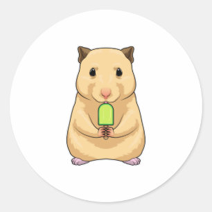 Hamster Popsicle Runt Klistermärke