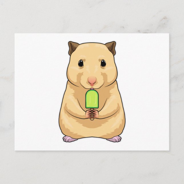 Hamster Popsicle Vykort (Framsida)