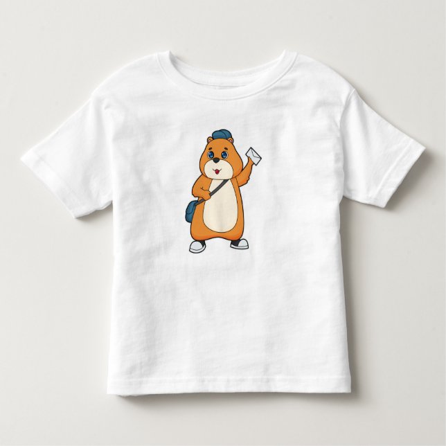 Hamster Postman Brev T Shirt (Framsida)