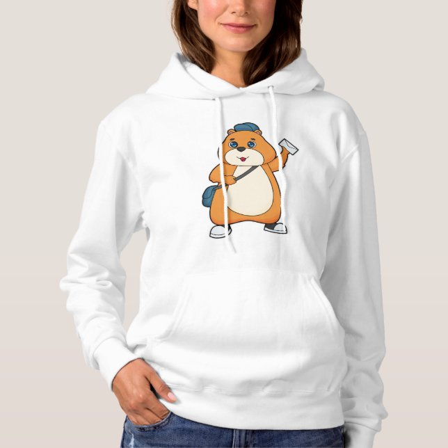 Hamster Postman Brev T Shirt (Framsida)